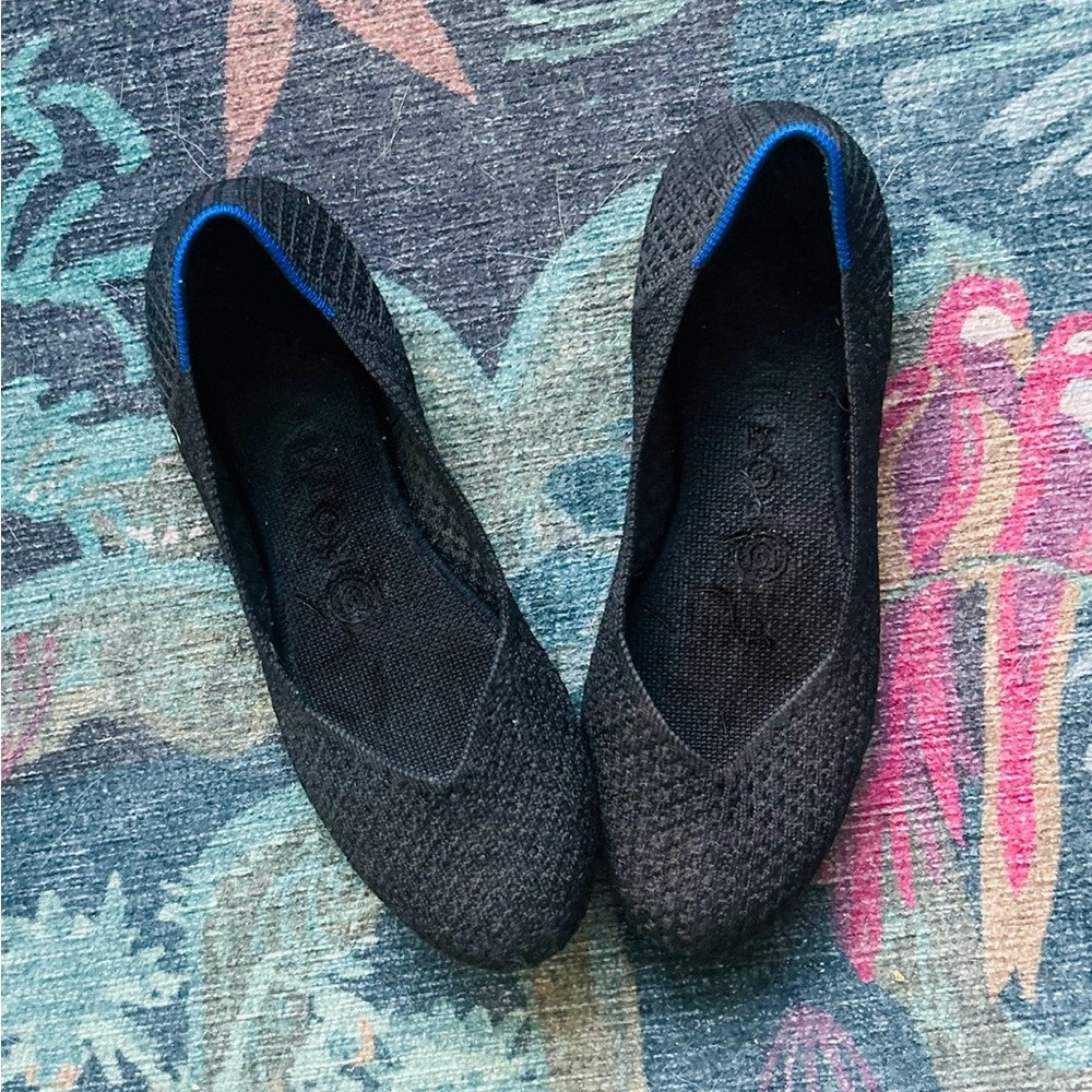 Rothy's Black and Blue Women's Flats